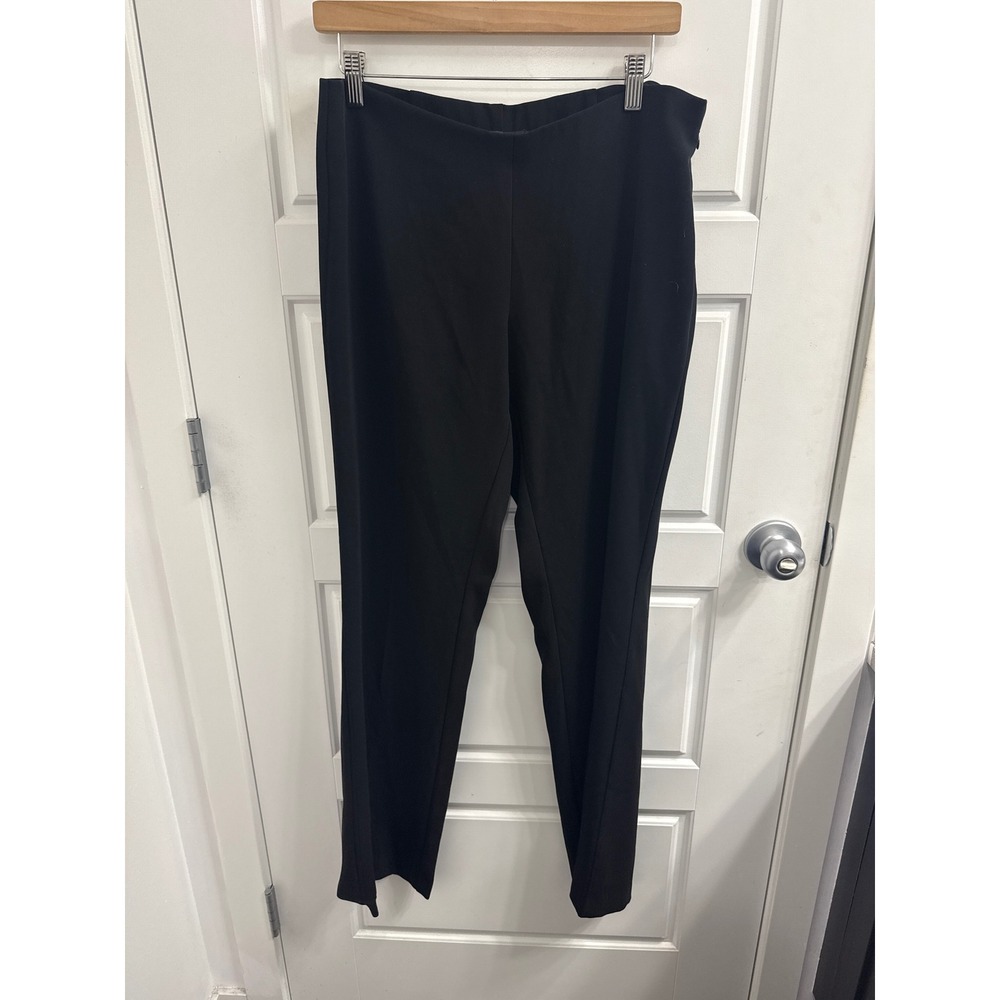 Eileen Fisher Womens Black Stretch Slim Ankle Pants Size 8 Pull On Trousers